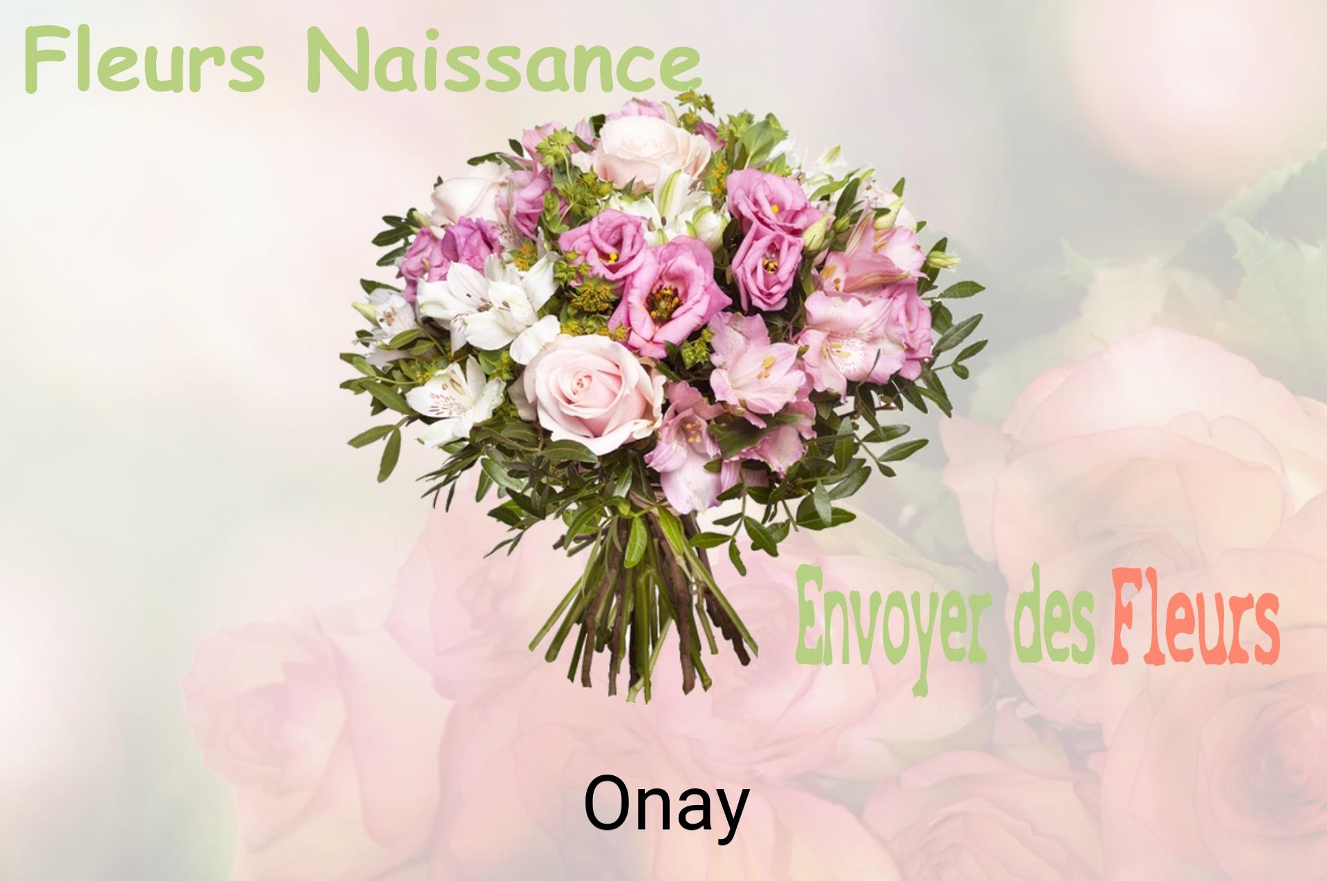 Bouquet de fleurs de naissance livré à Onay